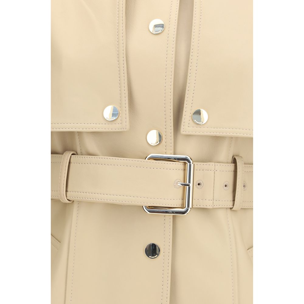 Max Mara 100% Lamb Ovis Aries jacket in beige — view 3