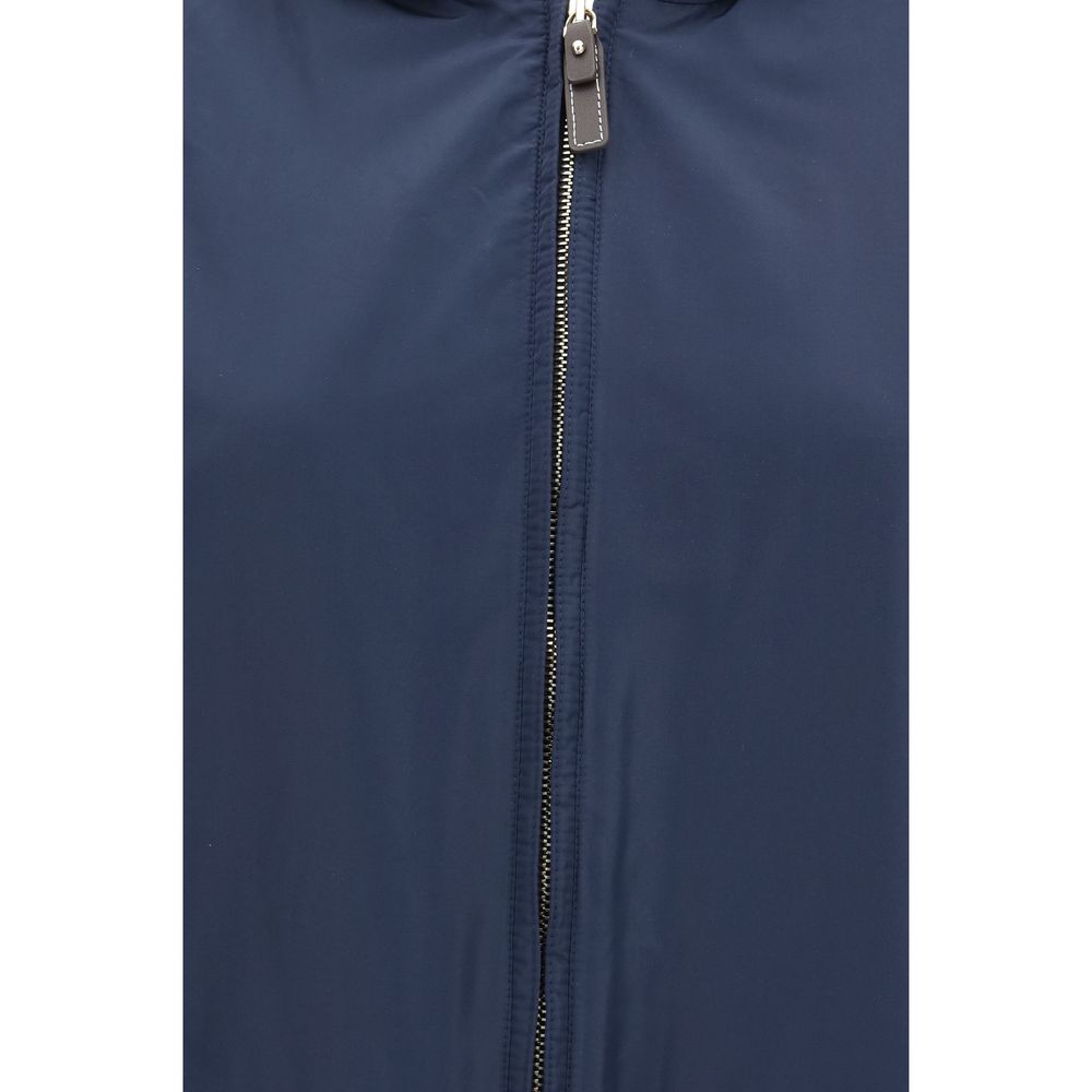 'S Max Mara 100% Polyester raincoat in navy — view 3