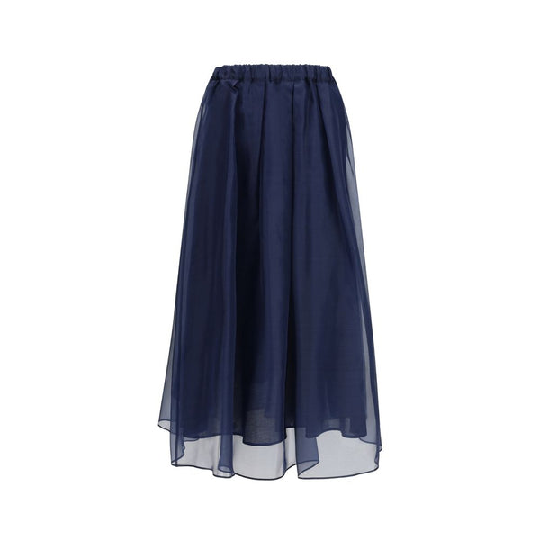 Max Mara 100% Cotton skirt in navy