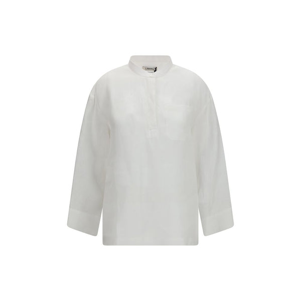 'S Max Mara 100% Linen shirt in white
