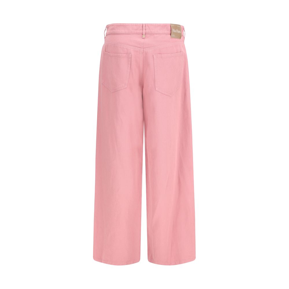 'S Max Mara 59% Cotton 41% Linen trousers in pink — view 2