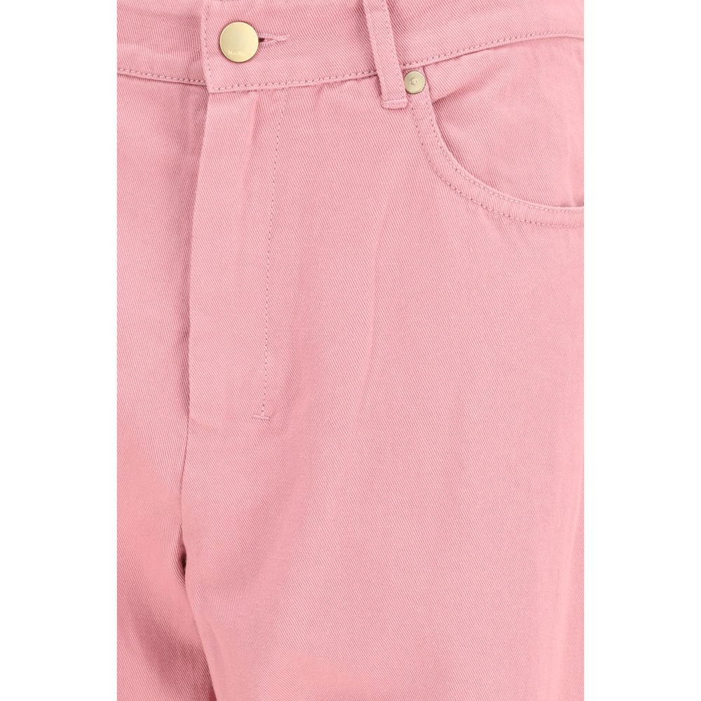 'S Max Mara 59% Cotton 41% Linen trousers in pink — view 3