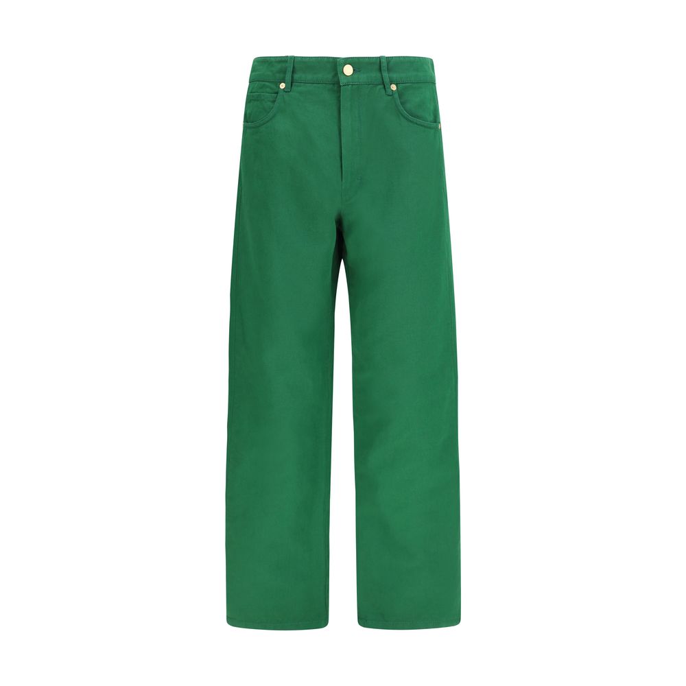 'S Max Mara 59% Cotton 41% Linen trousers in green