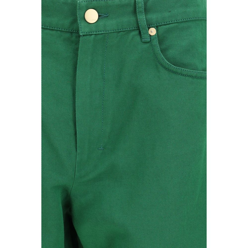 'S Max Mara 59% Cotton 41% Linen trousers in green — view 3