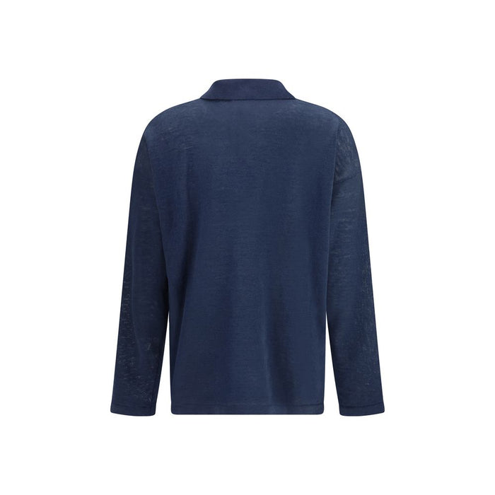'S Max Mara 100% Linen cardigan in blue — view 2