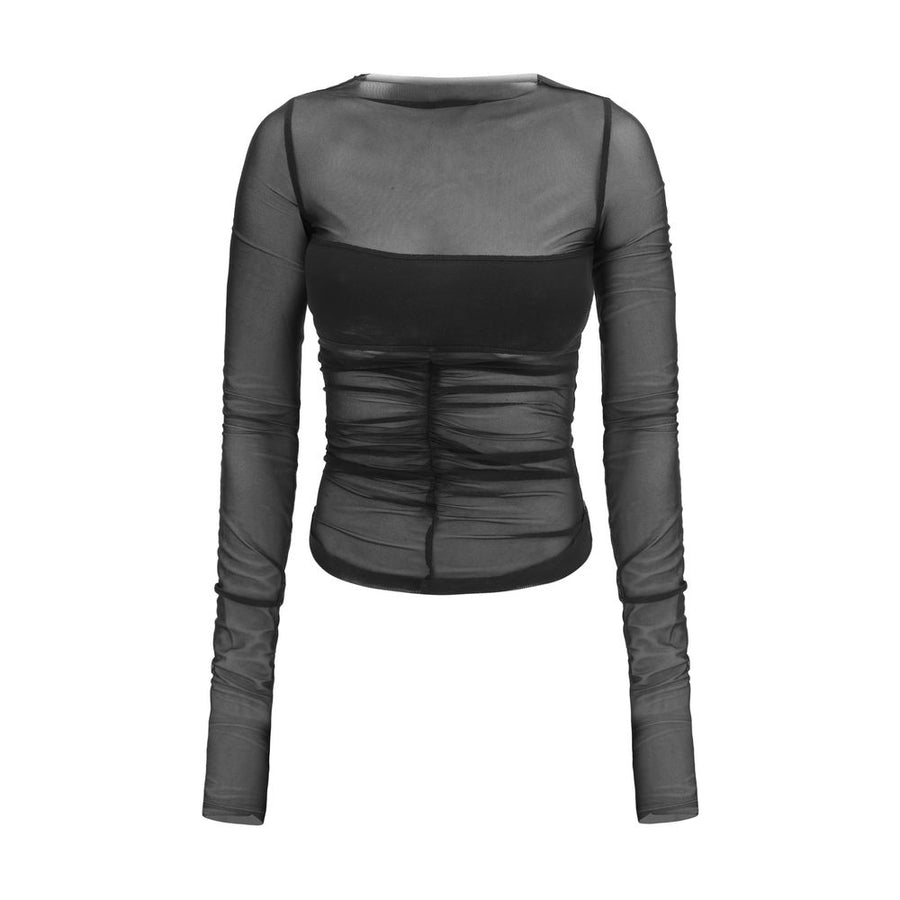 Rick Owens 93% Nylon blouse in black