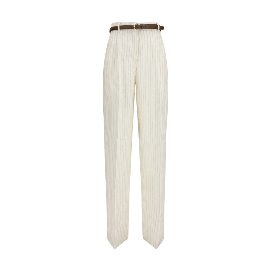 Max Mara 100% Linen trousers in beige