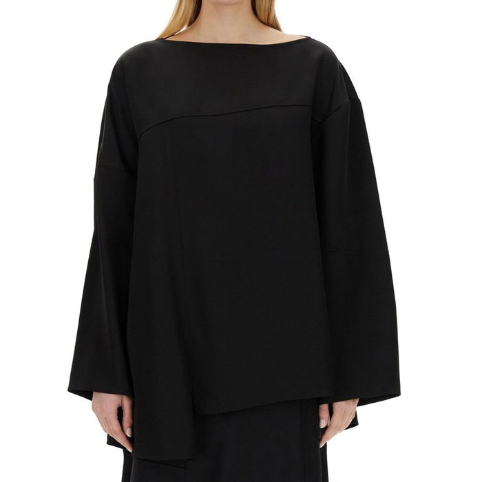 Jil Sander 17% Silk blouse in black — view 2