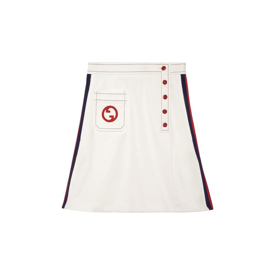 Gucci 100% Polyester skirt in white