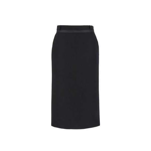 Fendi 100% Virgin wool; Silk lining skirt in black