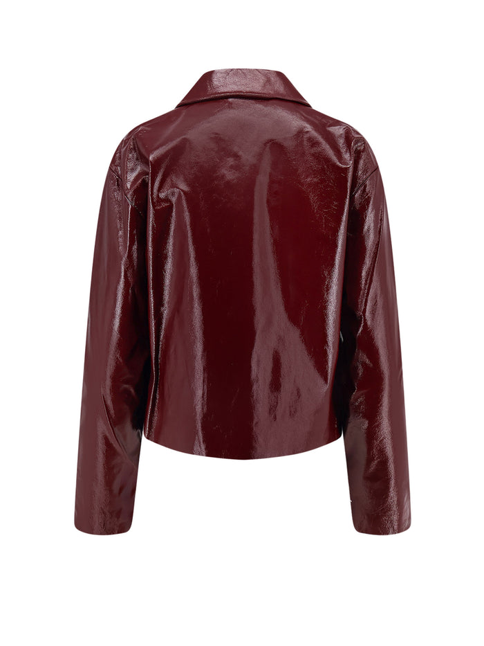 Self Portrait Jackets Purple Leather