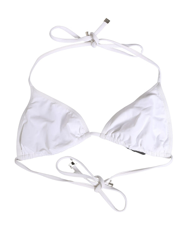 Dolce & Gabbana 75% Nylon bikini top in white