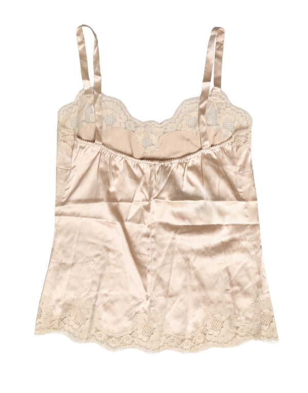 Dolce & Gabbana 80% Silk tank top in beige