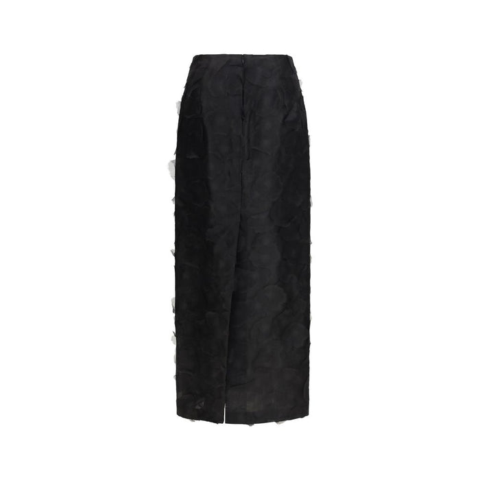 Max Mara 100% Silk skirt in black — view 2