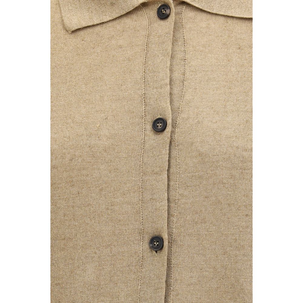 'S Max Mara 100% Linen cardigan in beige — view 3