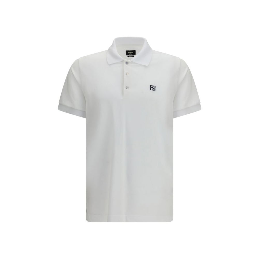 Fendi 100% Cotton polo in white
