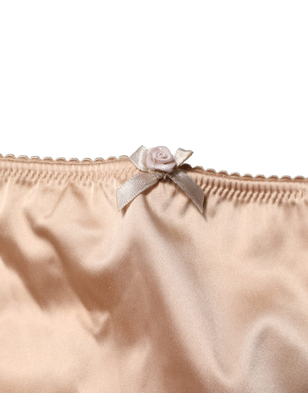 Dolce & Gabbana 94% Silk 6% Elastane; Lining: 90% Nylon 10% Elastane bodysuit in beige