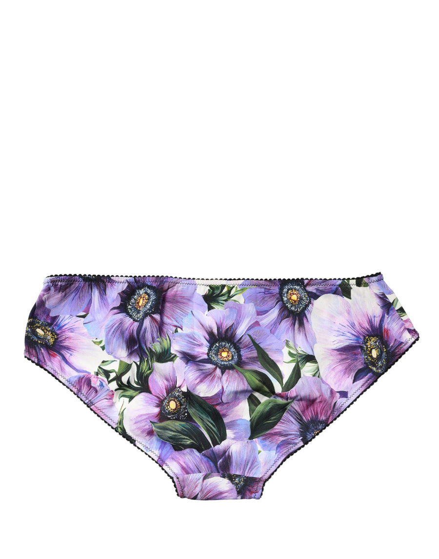 Dolce & Gabbana 94% Silk 6% Elastane brief panty in purple