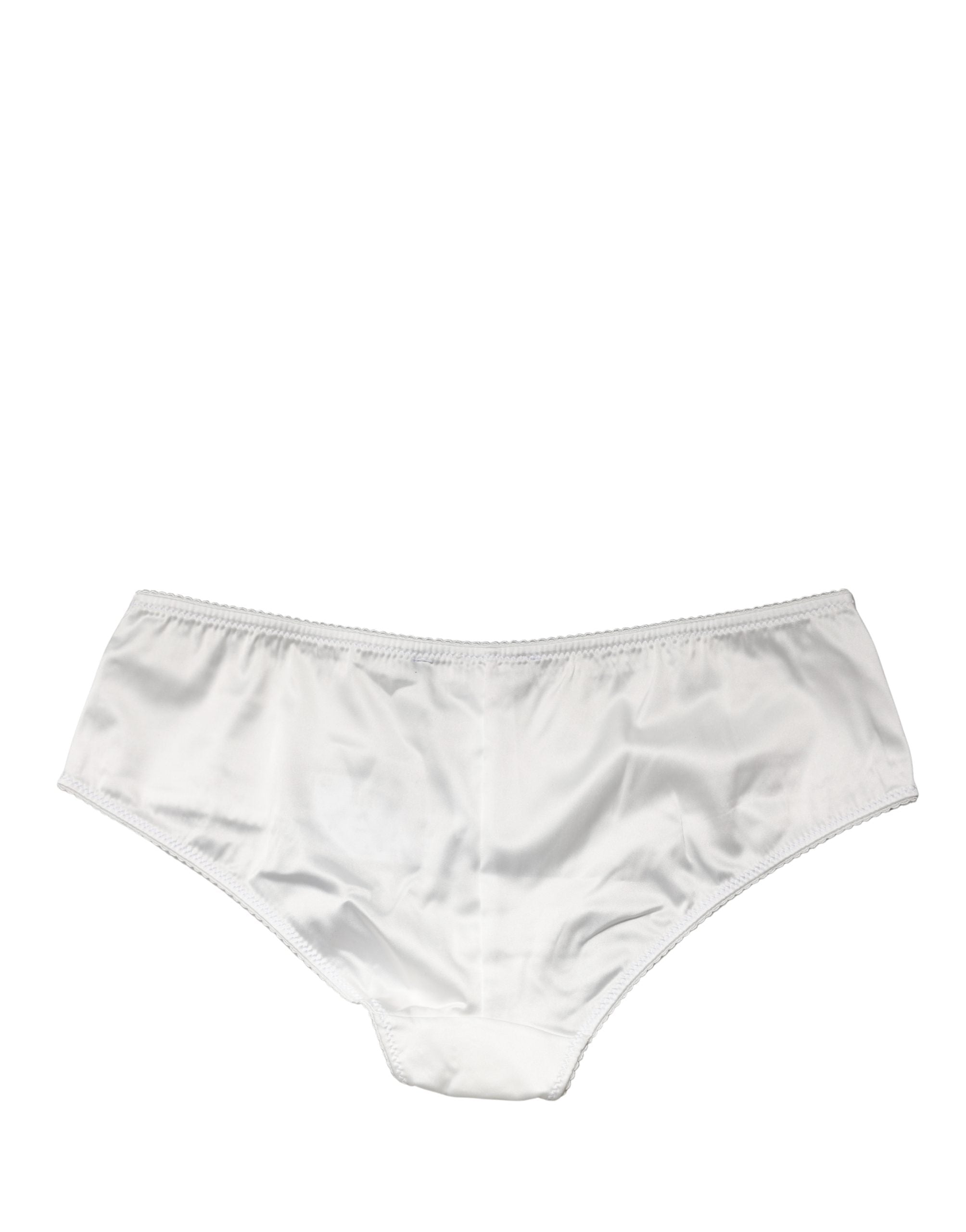 Dolce & Gabbana 94% Silk 6% Elastane brief in white