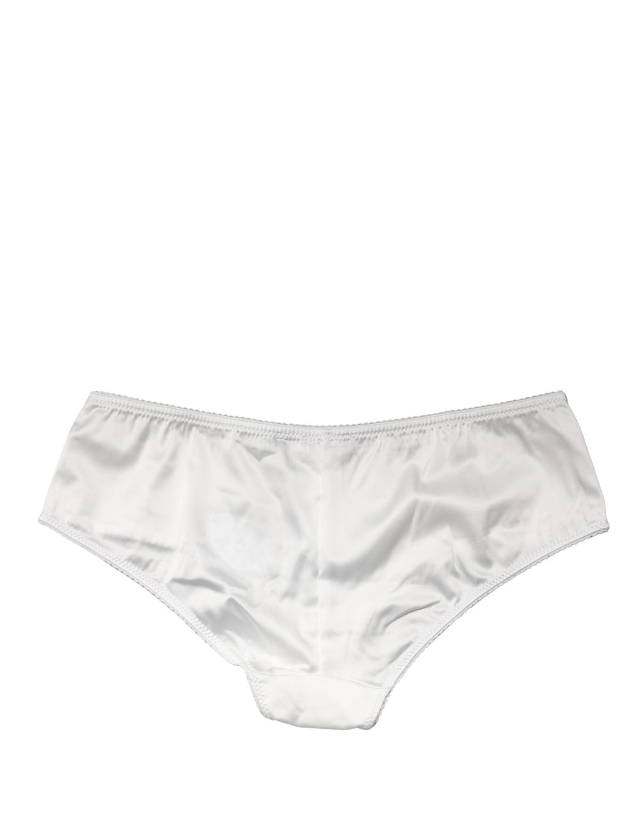Dolce & Gabbana 94% Silk 6% Elastane brief in white