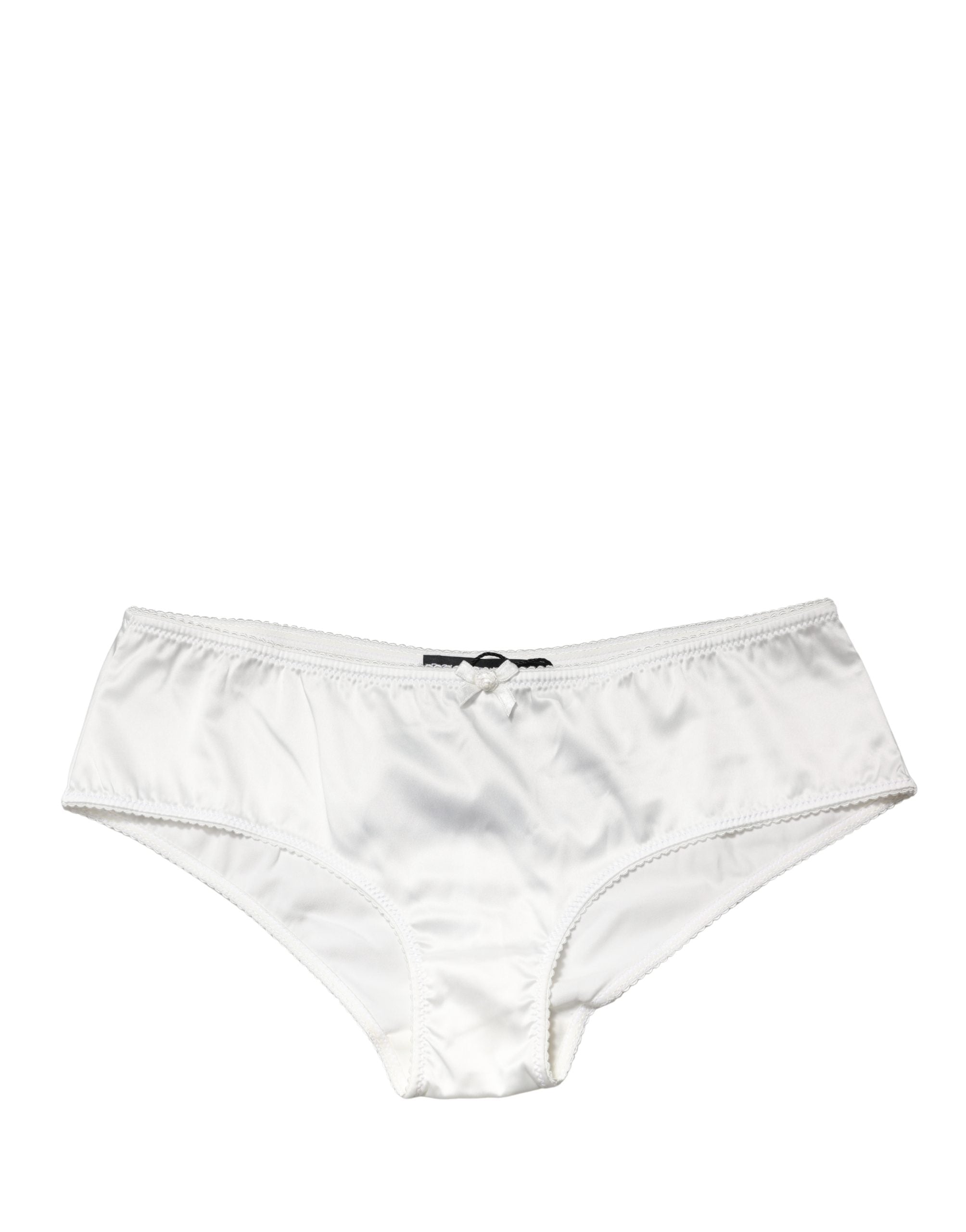 Dolce & Gabbana 94% Silk 6% Elastane brief in white — view 2