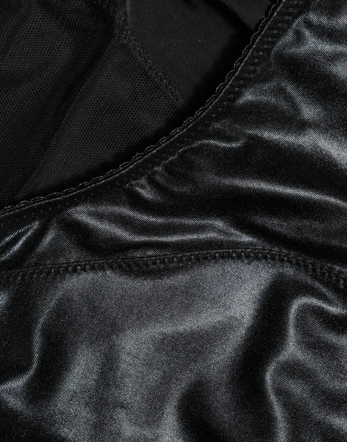 Dolce & Gabbana 94% Silk 6% Elastane bodysuit in black