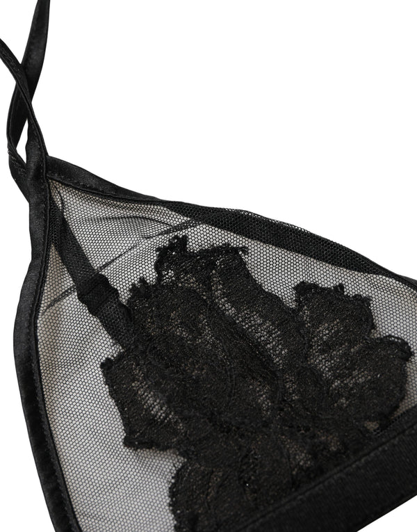 Dolce & Gabbana 7% Elastane soft cup bra in black