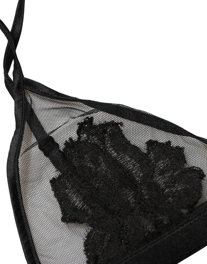Dolce & Gabbana 7% Elastane soft cup bra in black