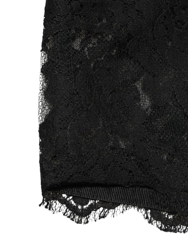 Dolce & Gabbana 10% Rayon 5% Nylon 45% Viscose 40% Cotton tank top in black