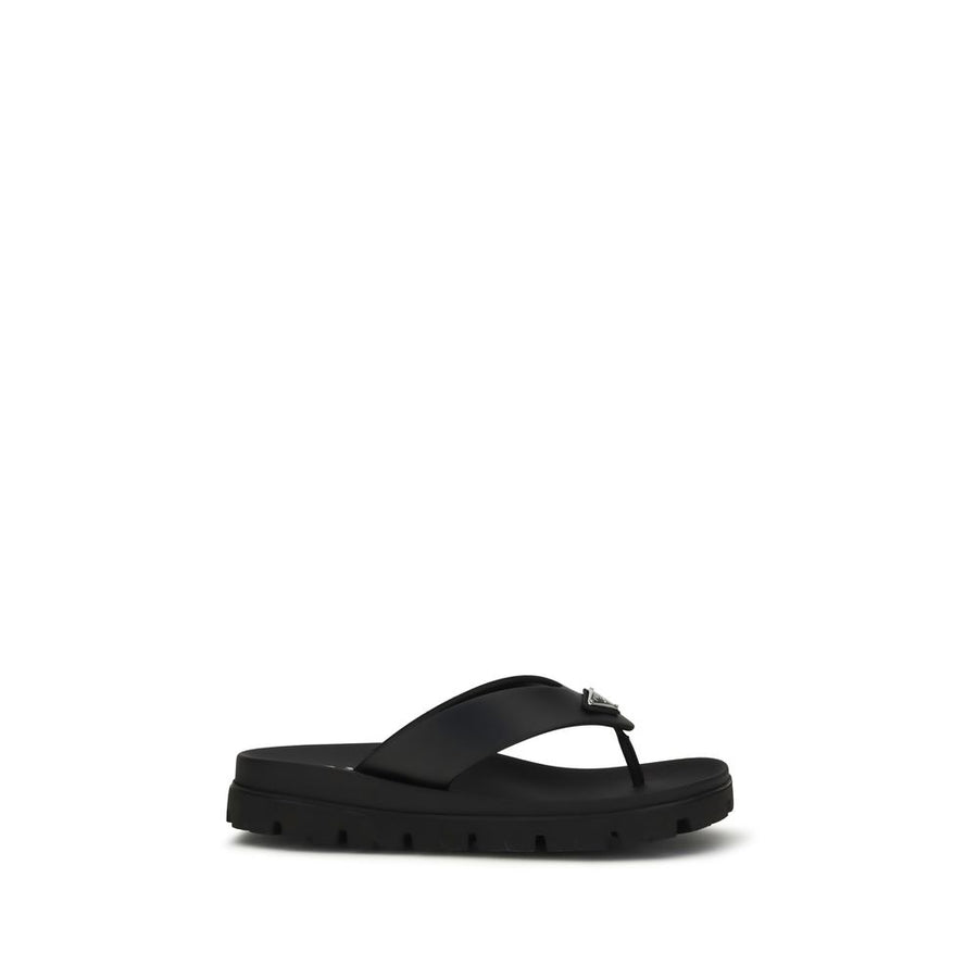 Prada UPPER 100% Calf Leather Bos Taurus; SOLE 100% Rubber sandals in brown