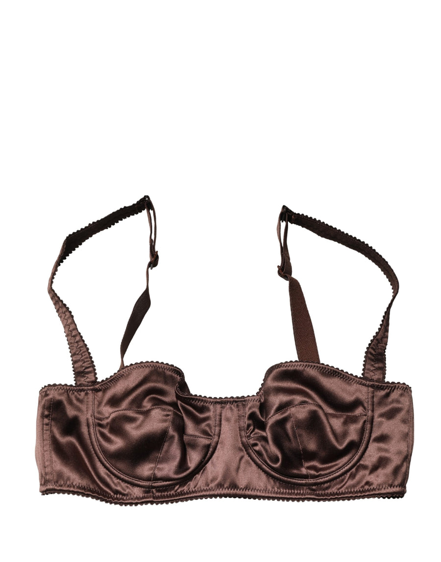 Dolce & Gabbana 6% Elastane balconette bra in brown