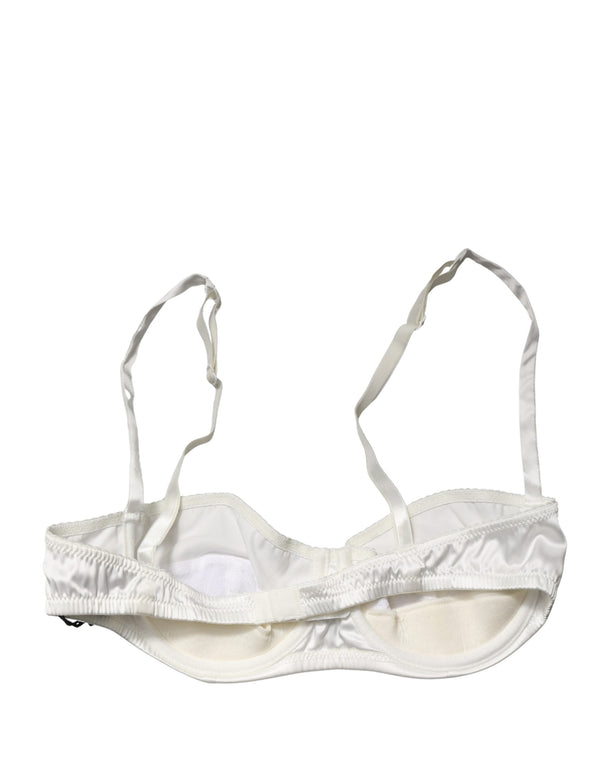 Dolce & Gabbana 6% Elastane balconette bra in white