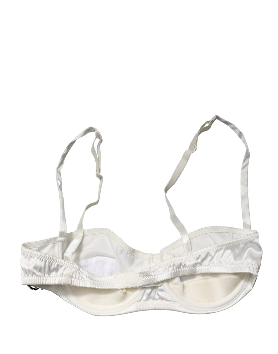 Dolce & Gabbana 6% Elastane balconette bra in white
