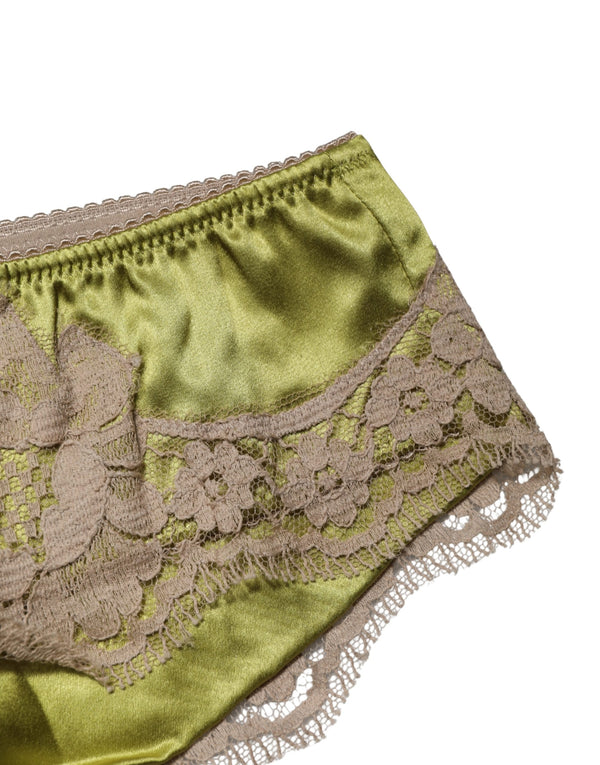 Dolce & Gabbana 6% Elastane 80% Silk 14% Cotton brief in green