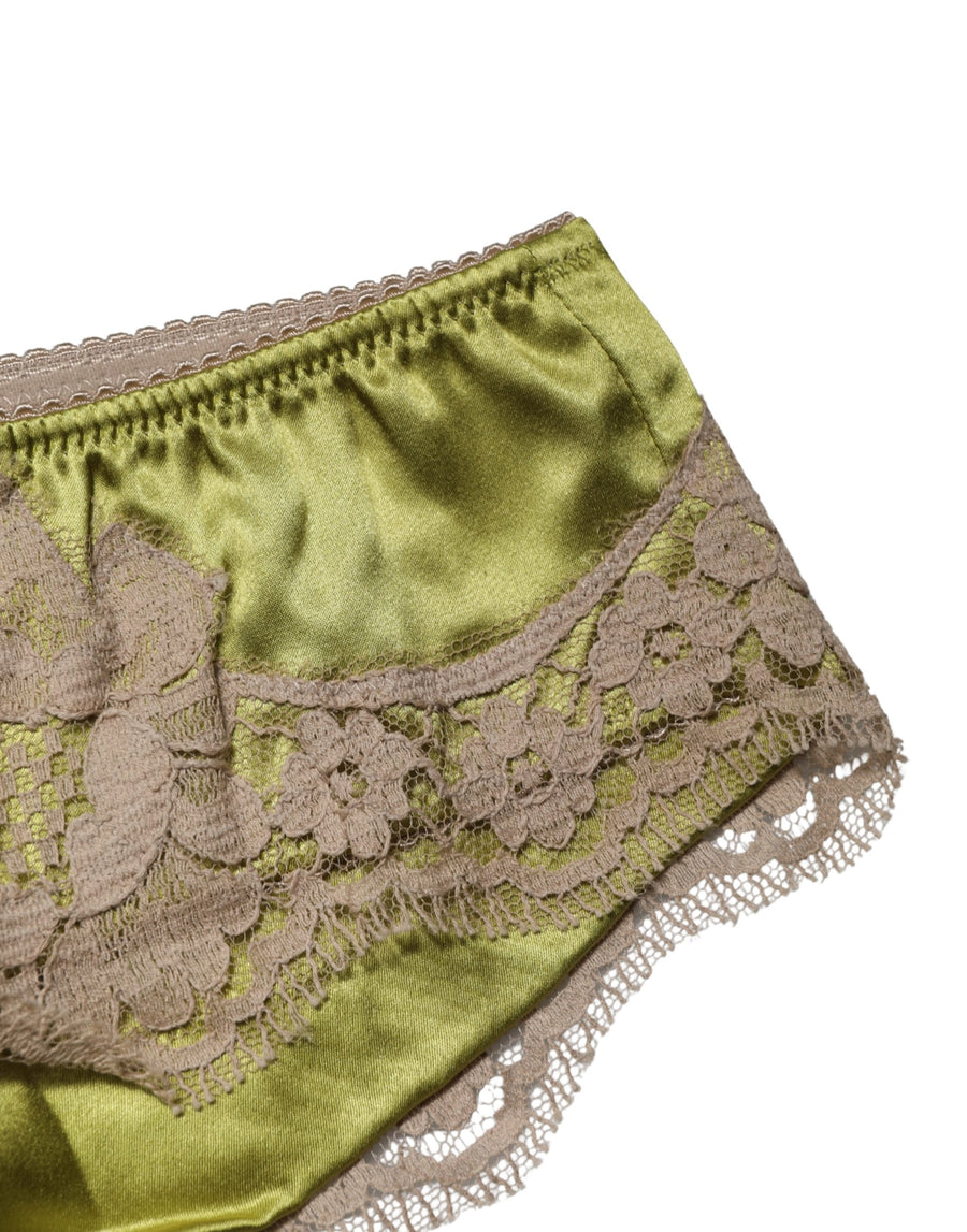 Dolce & Gabbana 6% Elastane 80% Silk 14% Cotton brief in green