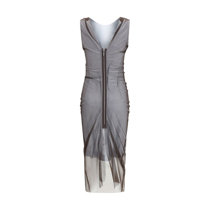 Maison Margiela 82% Polyamide dress in gray — view 2