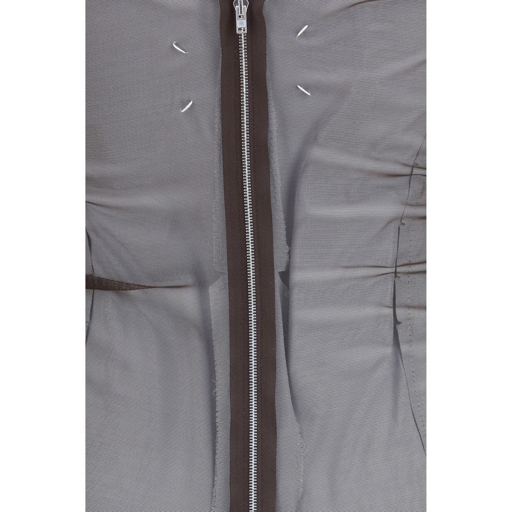 Maison Margiela 82% Polyamide dress in gray — view 3