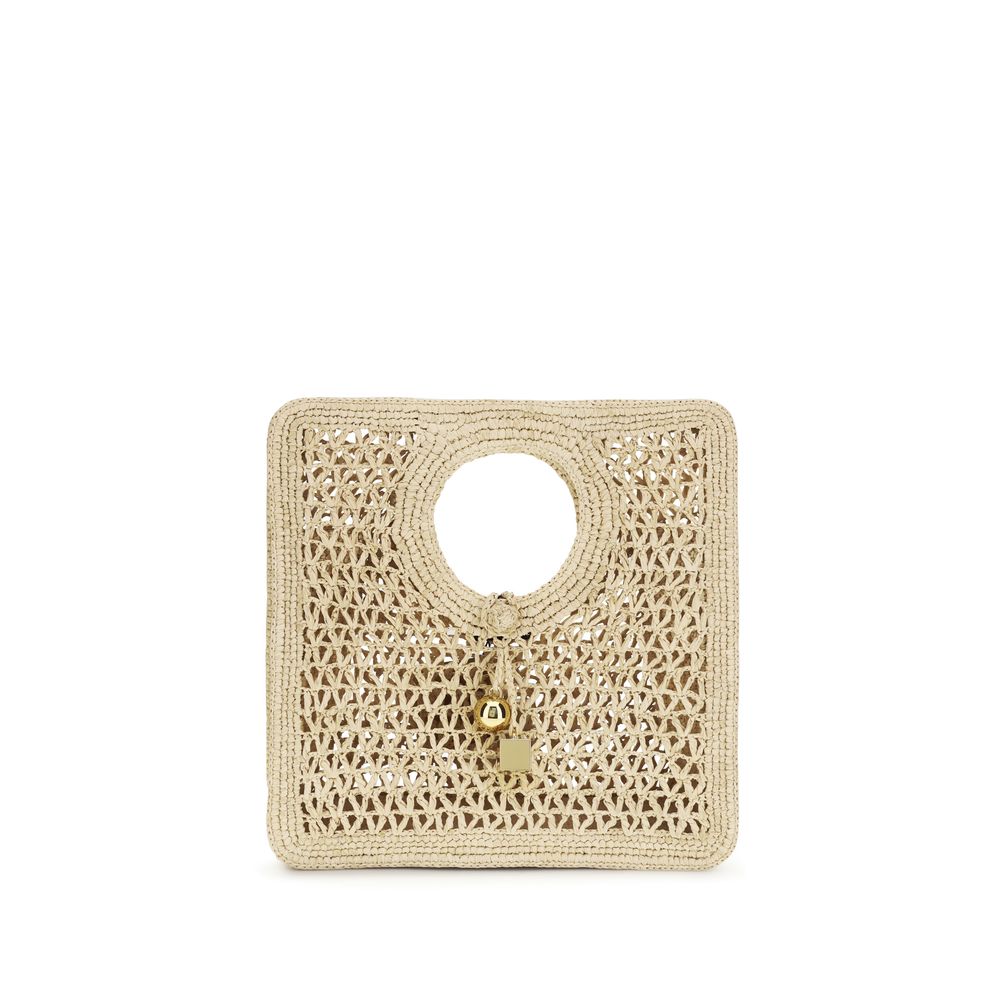 Beige Raffia Handbag Bag