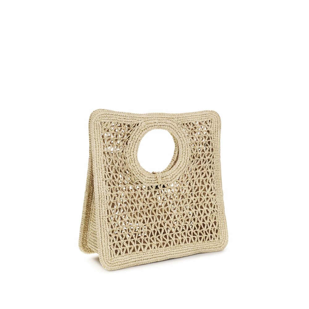 Beige Raffia Handbag Bag