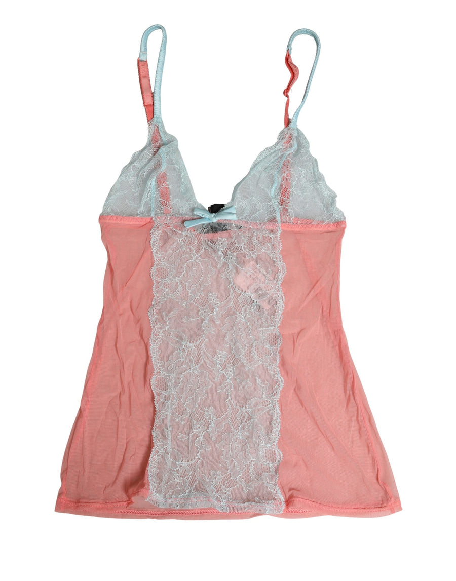 Roberto Cavalli Lace chemise in pink