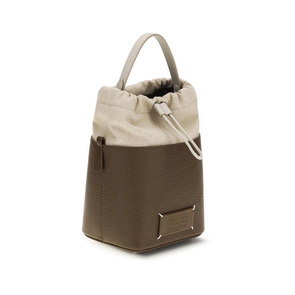 Maison Margiela 100% Calf Leather Bos Taurus bucket bag in brown — view 2