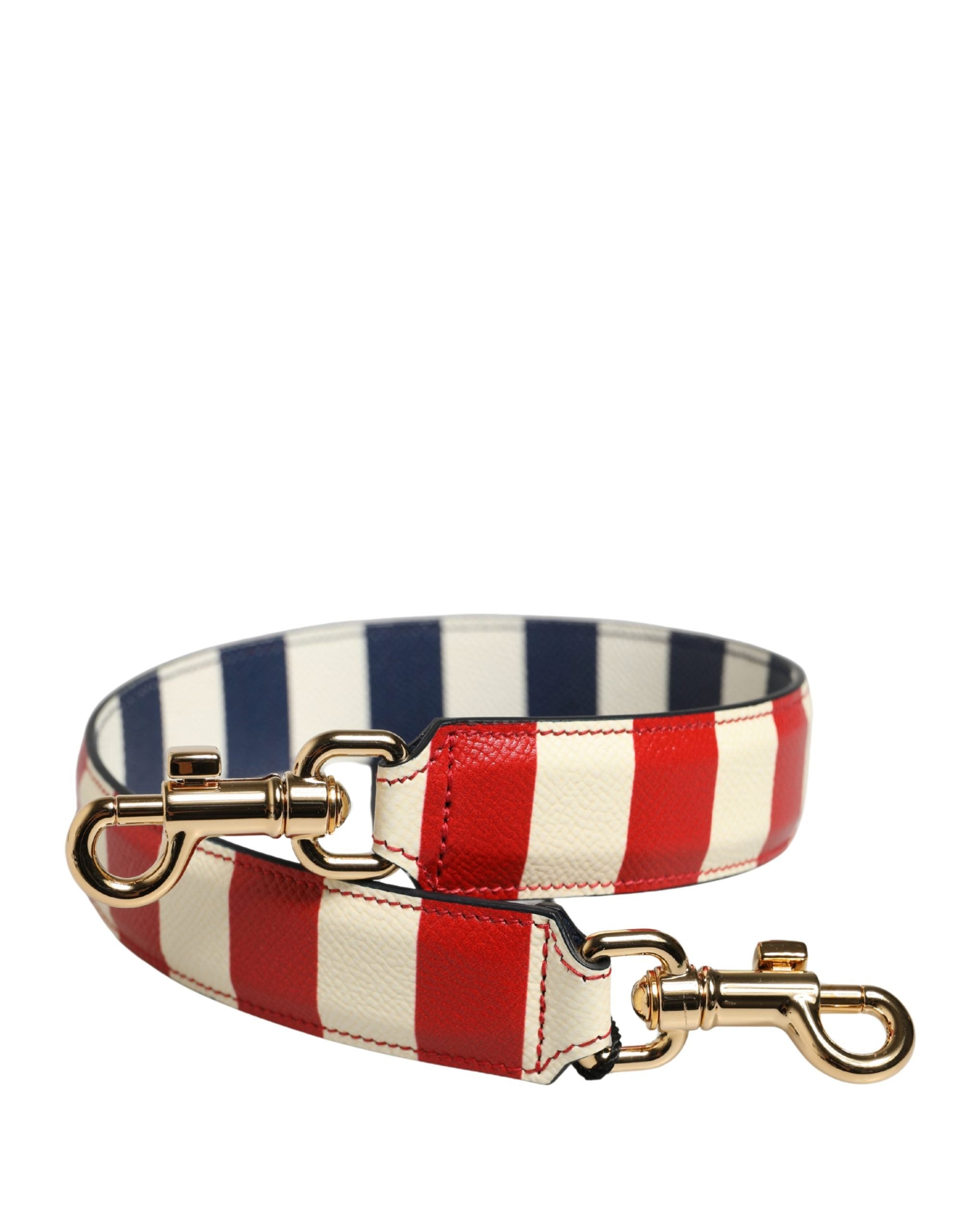 Multicolor Leather Striped Bag Accessory Shoulder Strap Calf