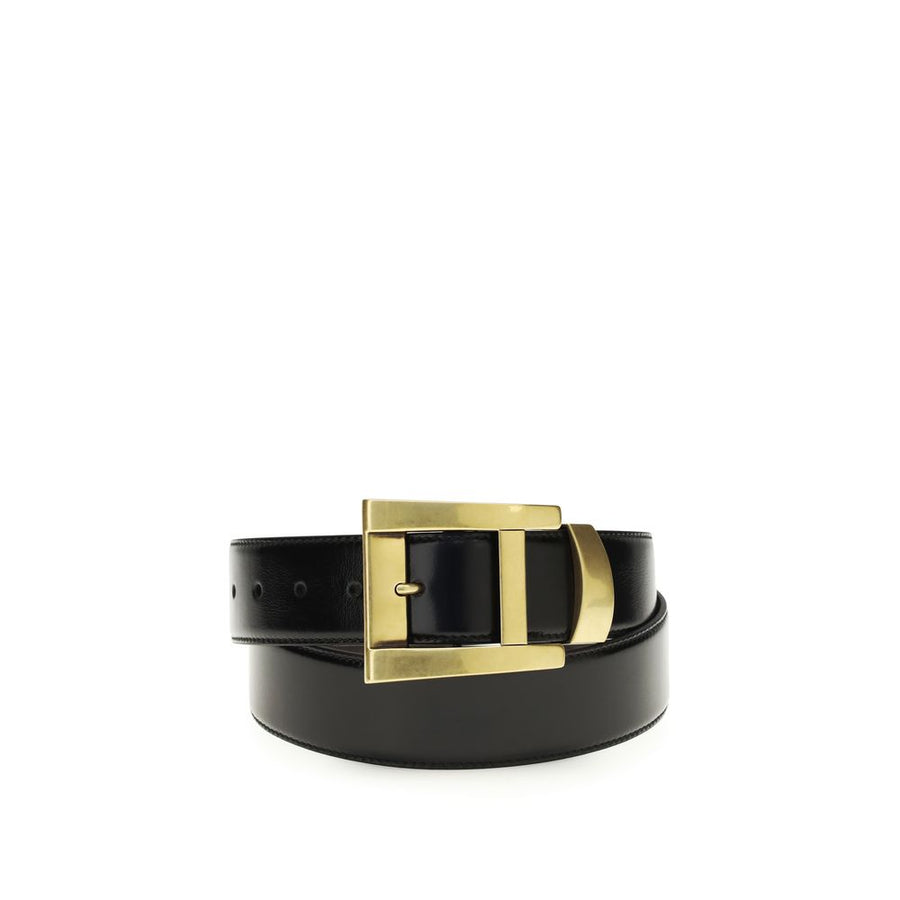 Versace 100% Calf Leather Bos Taurus belt in black