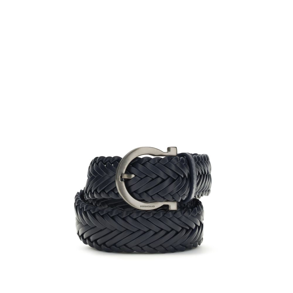 Ferragamo 100% Calf Leather Bos Taurus belt in blue