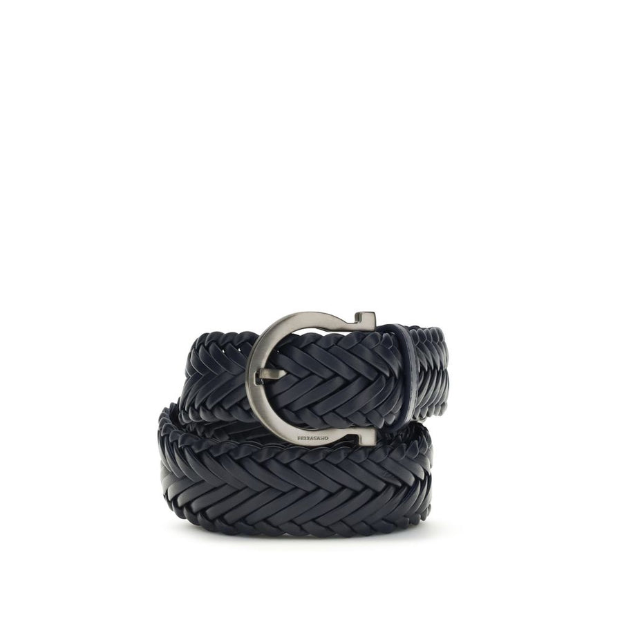Ferragamo 100% Calf Leather Bos Taurus belt in blue