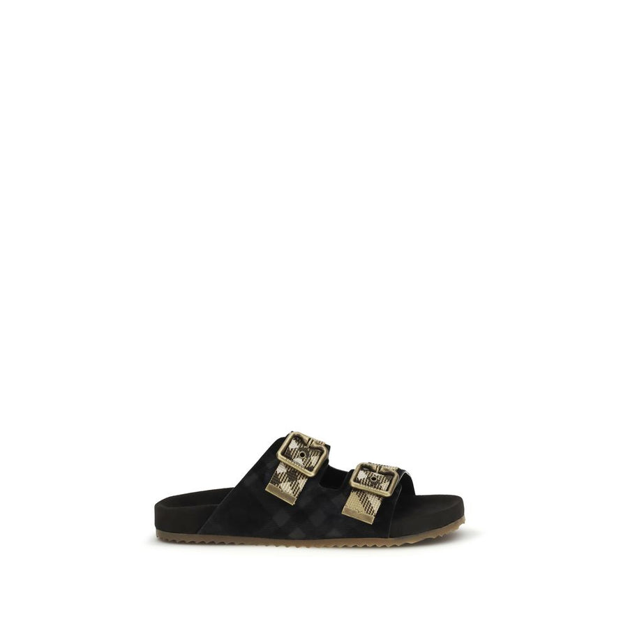 Burberry Upper: 100% Calf Leather Bos Taurus; Sole: 100% Rubber sandals in black