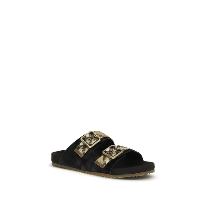 Burberry Upper: 100% Calf Leather Bos Taurus; Sole: 100% Rubber sandals in black — view 2