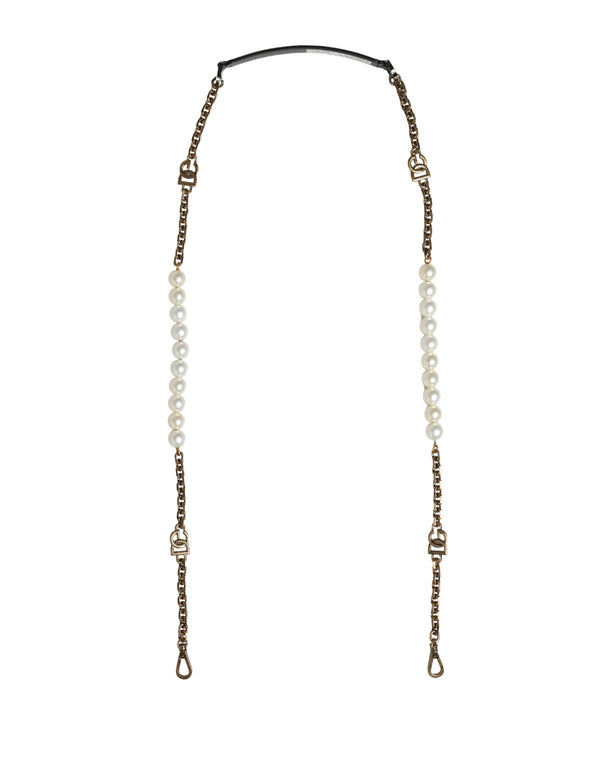 Dolce & Gabbana 35% Real Brass 15% Zamak 50% Calf shoulder strap in black