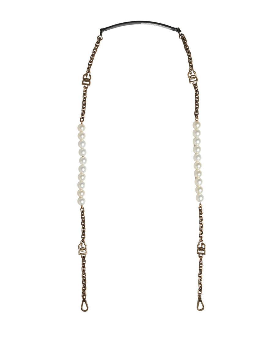 Dolce & Gabbana 35% Real Brass 15% Zamak 50% Calf shoulder strap in black