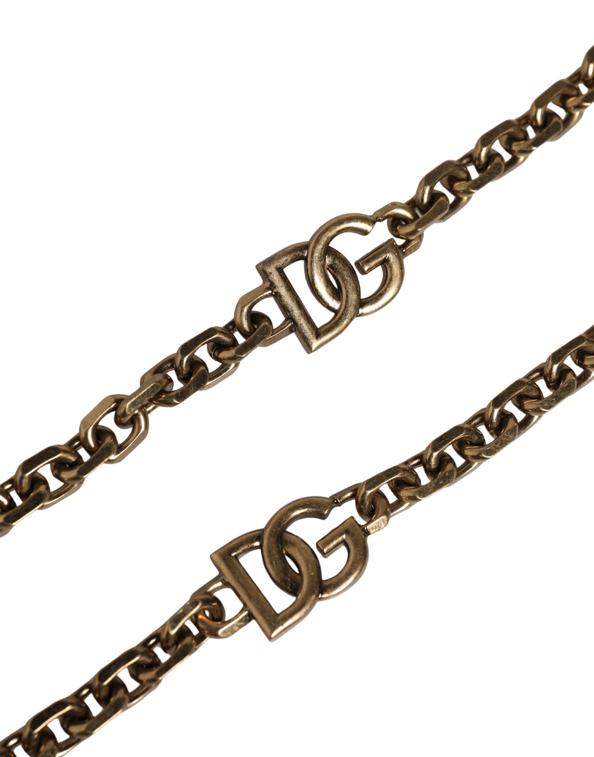 Black Leather Gold Chain Bag Accessory Shoulder Strap Real Brass Zamak Calf